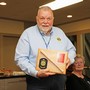 Immediate Past Commander Ed McCloskey and plaque.